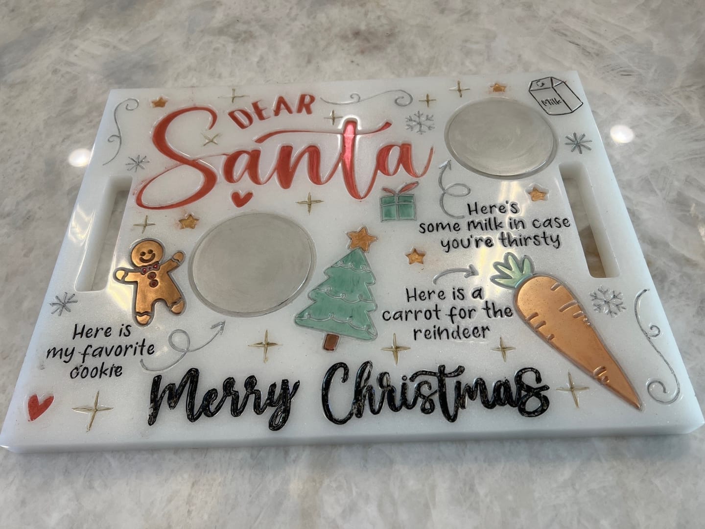 Customer photo review of 16x12x7/8" Limited Edition Santa Snacks Tray Christmas Silicone Mold