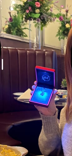 Customer photo review of To My Daughter 'Past, Present, Future' From Mum - Love Knot Necklace DT42