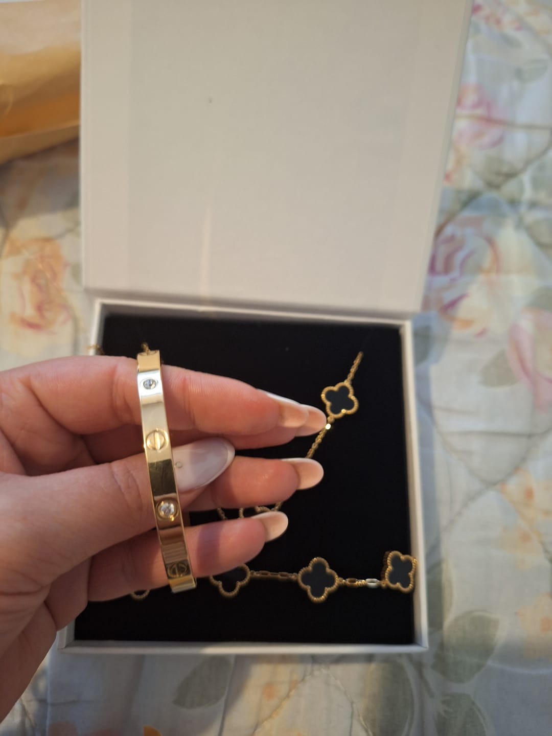 Customer photo review of Bratara Love - Auriu