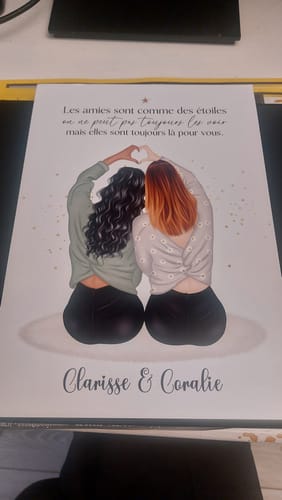 Customer photo review of Affiche Personnalisée - Meilleures Amies