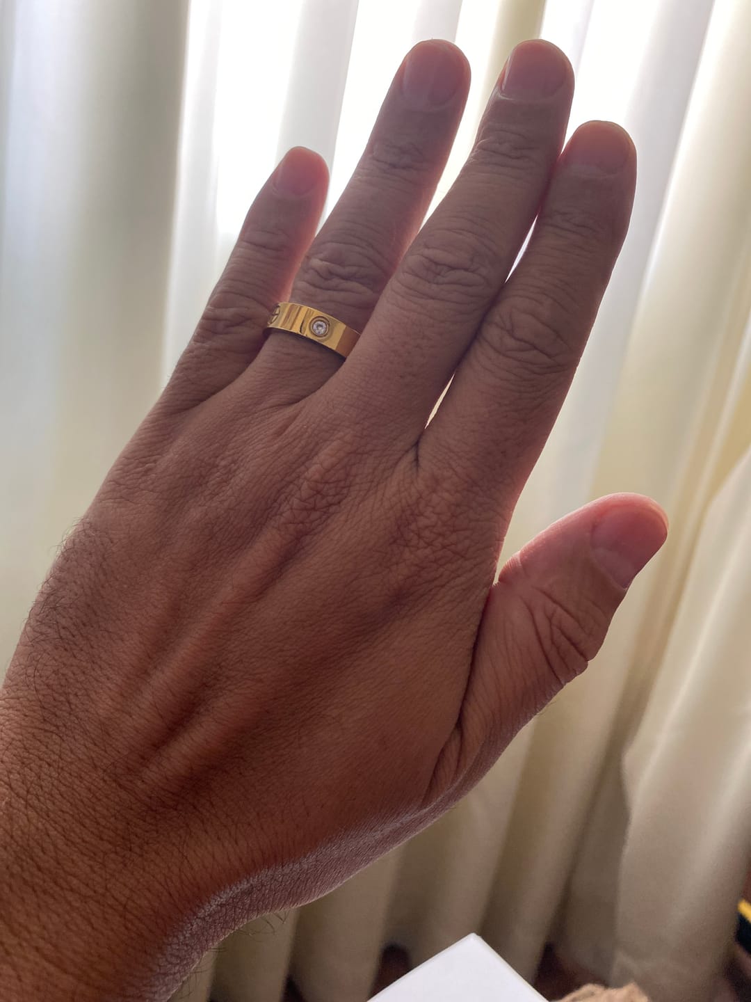Customer photo review of Anel Classic Inspiração Banhado em Ouro 18k
