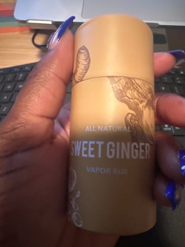 Customer photo review of Sweet Ginger Vapor Rub