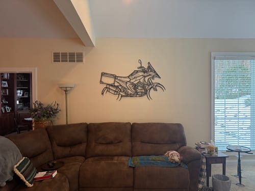 Customer photo review of Your Custom Bike Silhouette Metal Wall Art