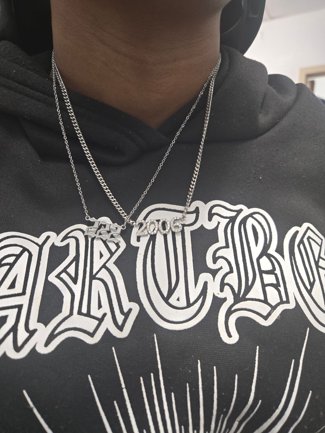 Customer photo review of Iced Year Necklace w/ Cuban Chain