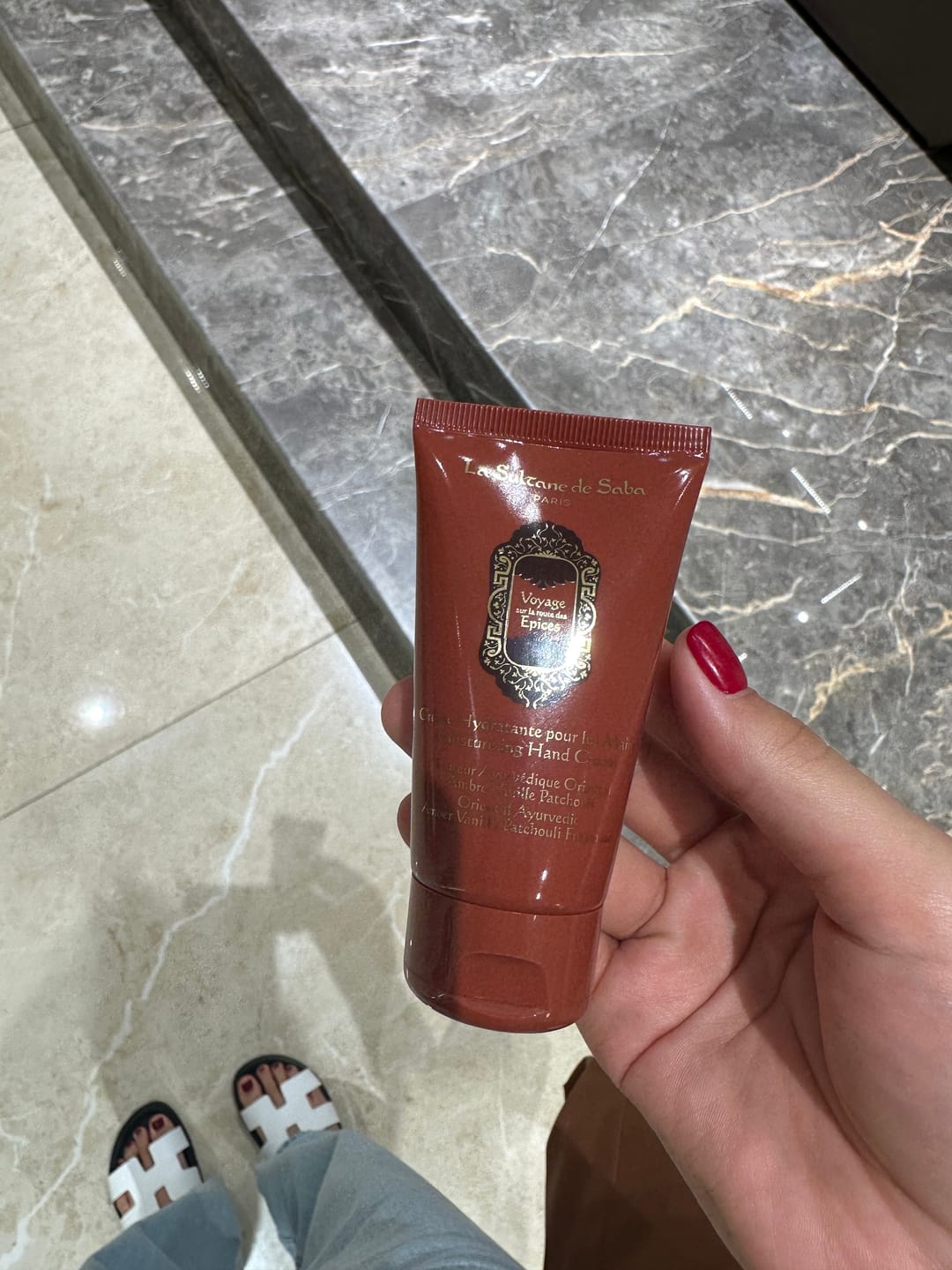Customer photo review of Moisturizing Hand Cream -  Ayurvedic Treatment - Amber Vanilla Patchouli Journey To The Spices Route