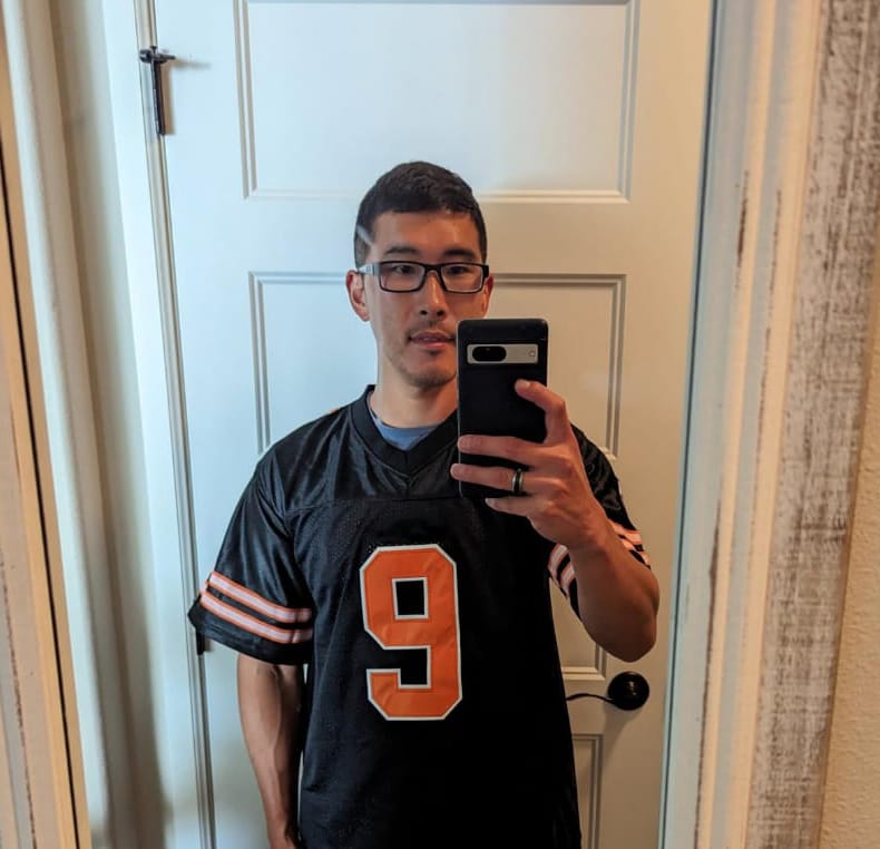Customer photo review of Waterboy 'Bobby Boucher' Football Jersey