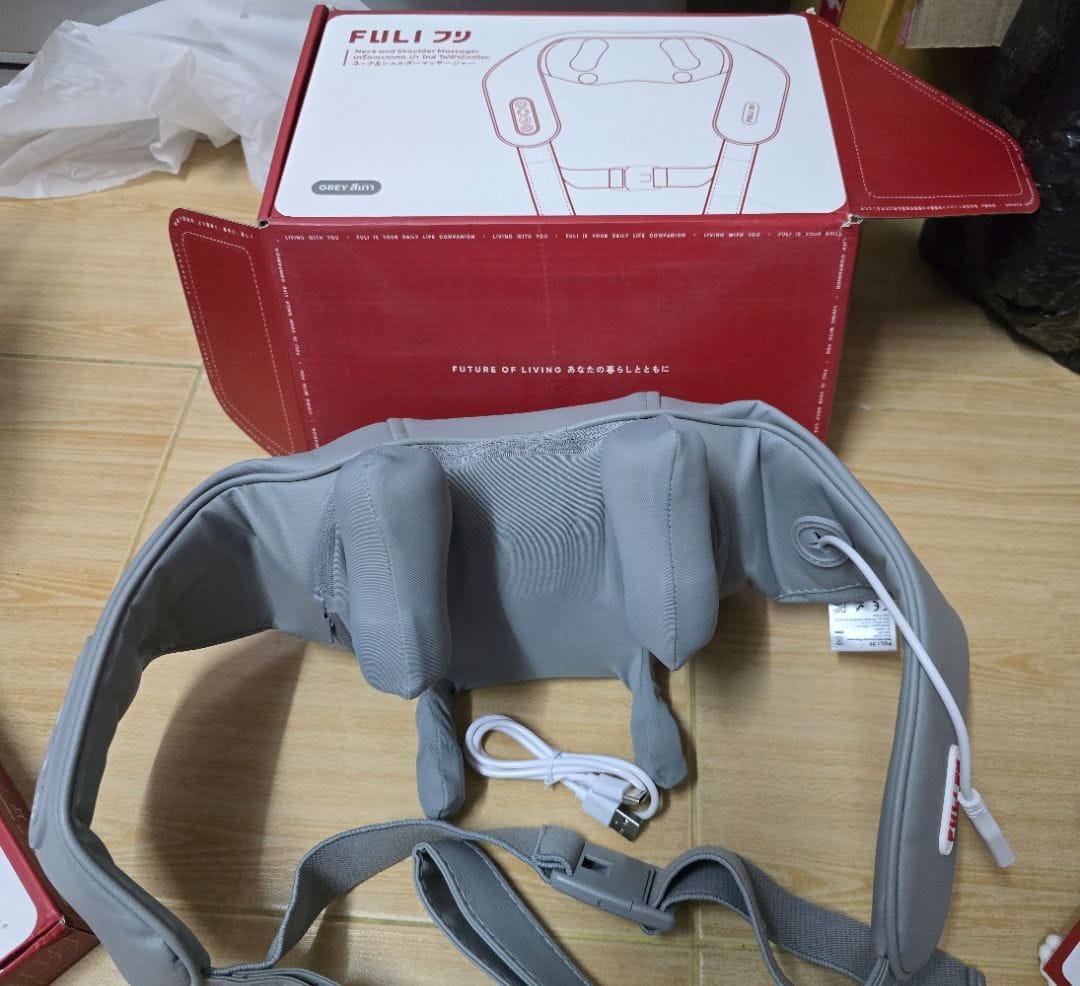Customer photo review of เซตนวดคอบ่าไหล่ฟินสบายหน้า | FULI Neck and Shoulder Massager + FULI Natural Stone Electric Gua Sha