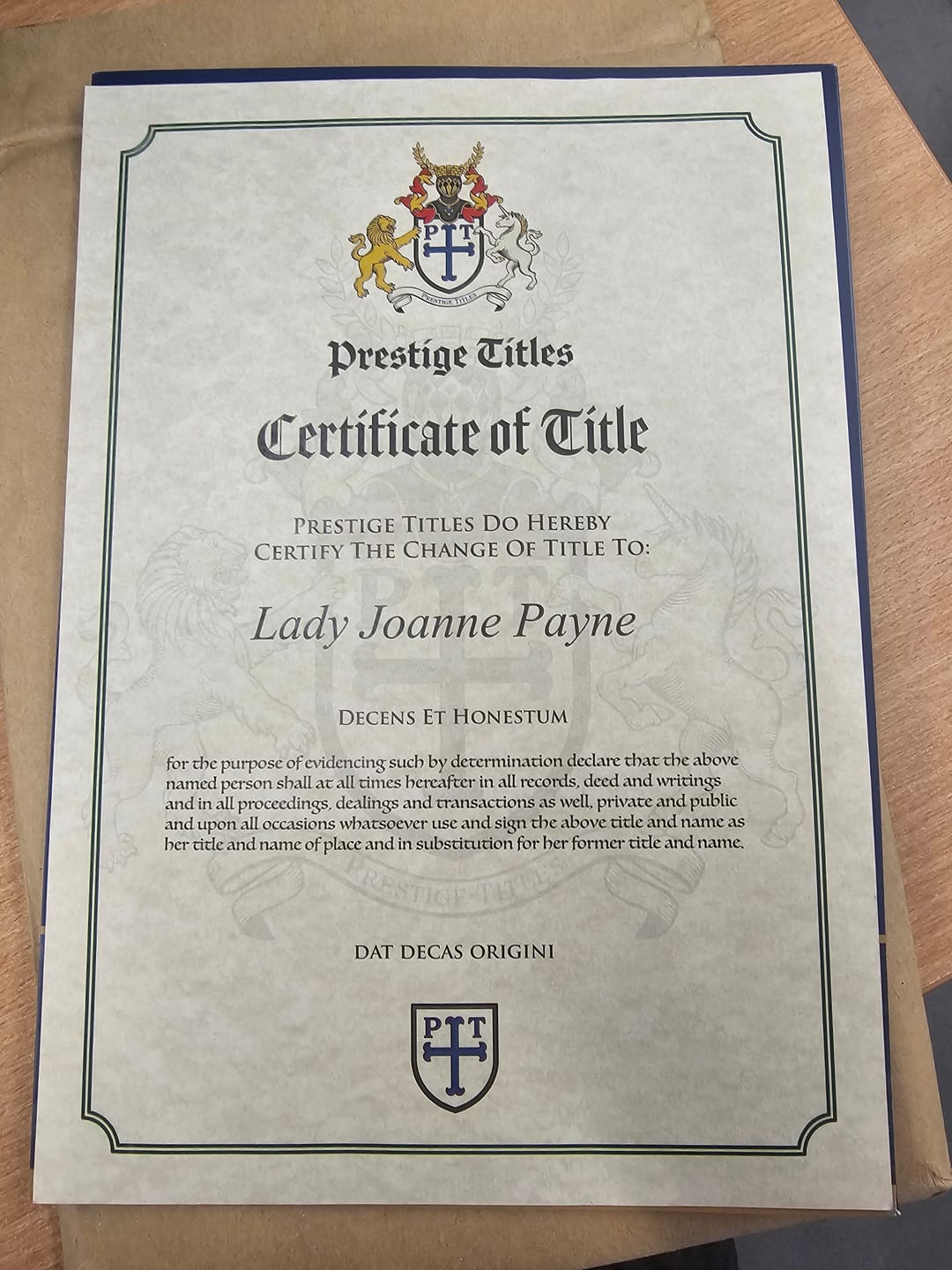 Customer photo review of Lady Title Pack