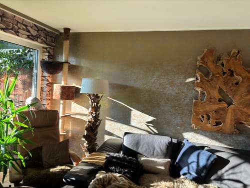 Customer photo review of Stehlampe Treibholz CLEON  | Höhe 165 cm | Lampenschirm Natur