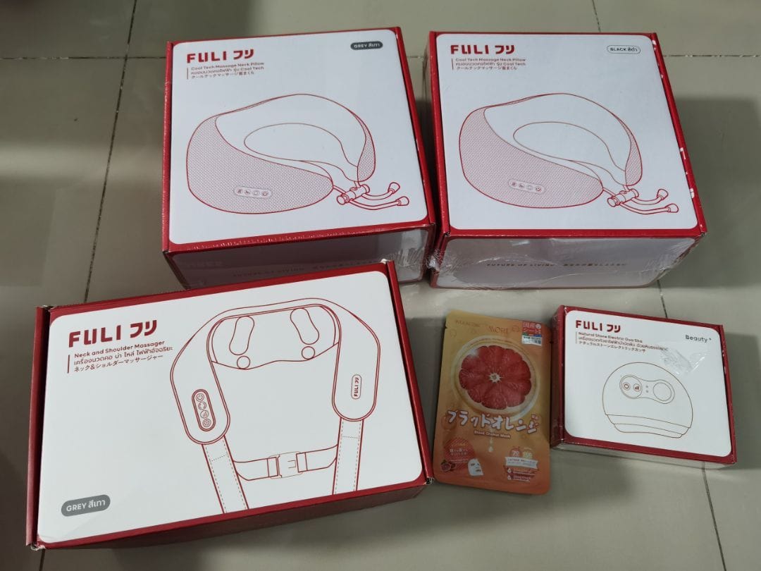 Customer photo review of เซตนวดคอบ่าไหล่ฟินสบายหน้า | FULI Neck and Shoulder Massager + FULI Natural Stone Electric Gua Sha