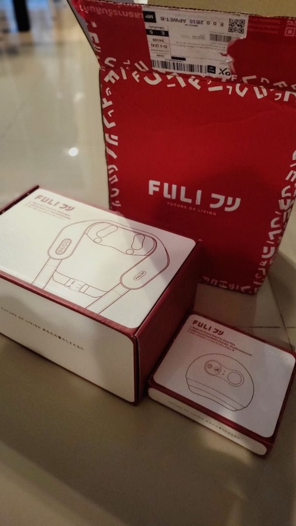 Customer photo review of เซตนวดคอบ่าไหล่ฟินสบายหน้า | FULI Neck and Shoulder Massager + FULI Natural Stone Electric Gua Sha