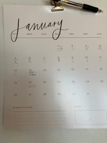Customer photo review of 2025 "All His Promises are Yes and Amen" Calendar