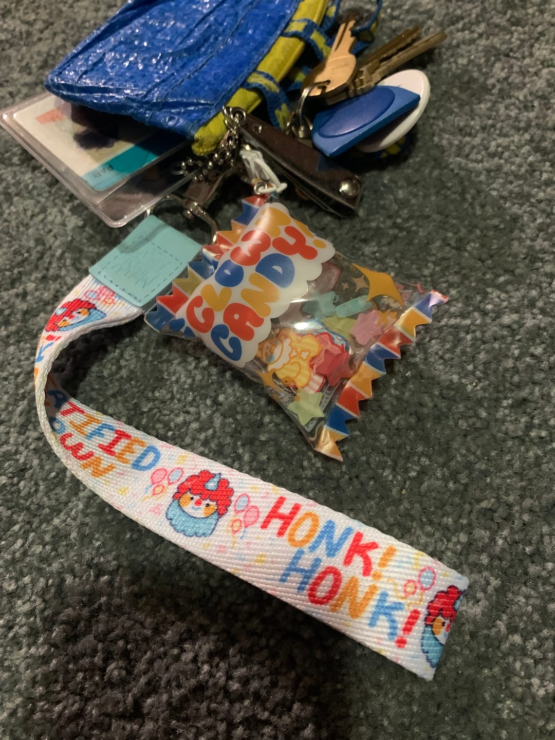 Customer photo review of Clown Candy Keychain