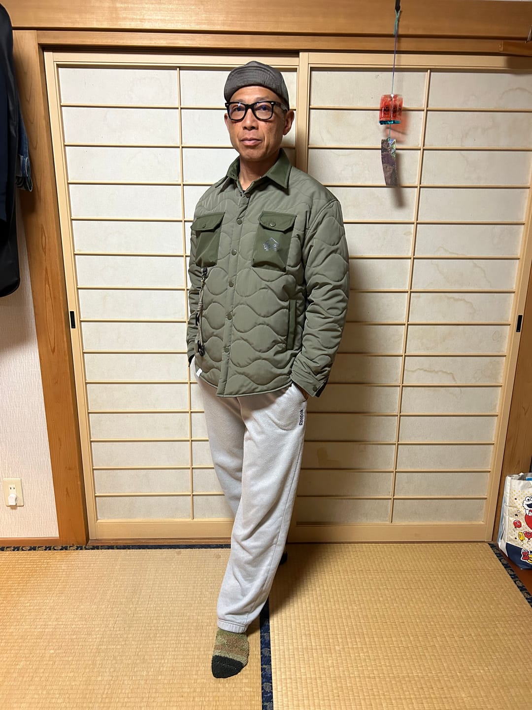 Customer photo review of 機能4ポケット　中綿入りキルティングジャケット