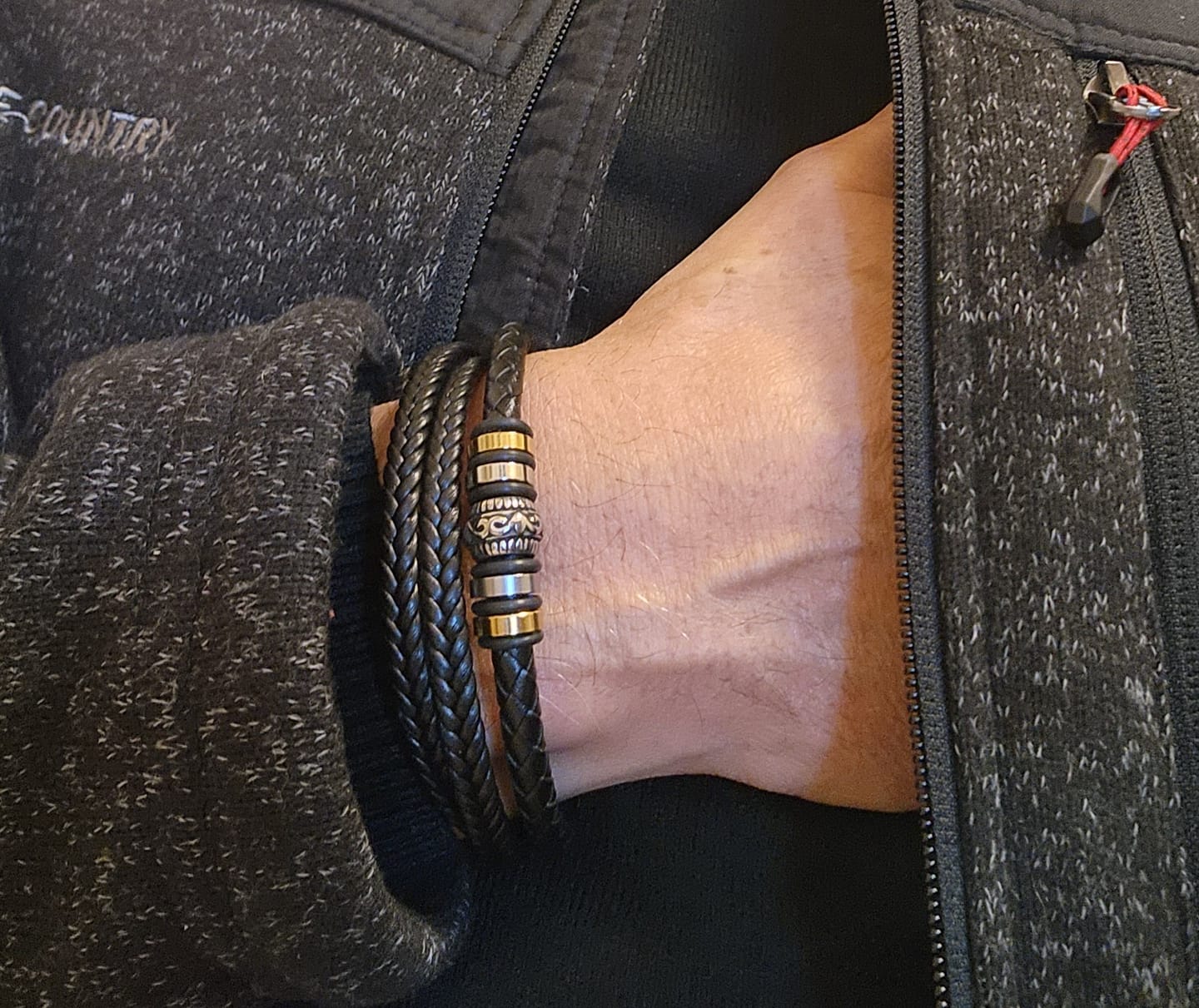 Customer photo review of To My Son | Love You Forever | Leather Braid Bracelet