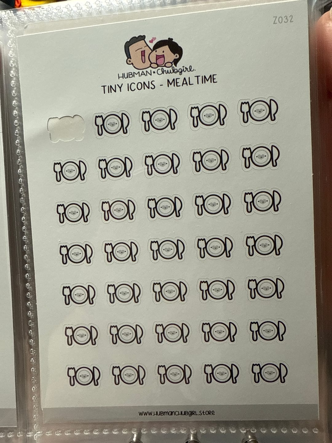 Customer photo review of Tiny Icons - Meal Time Planner Stickers