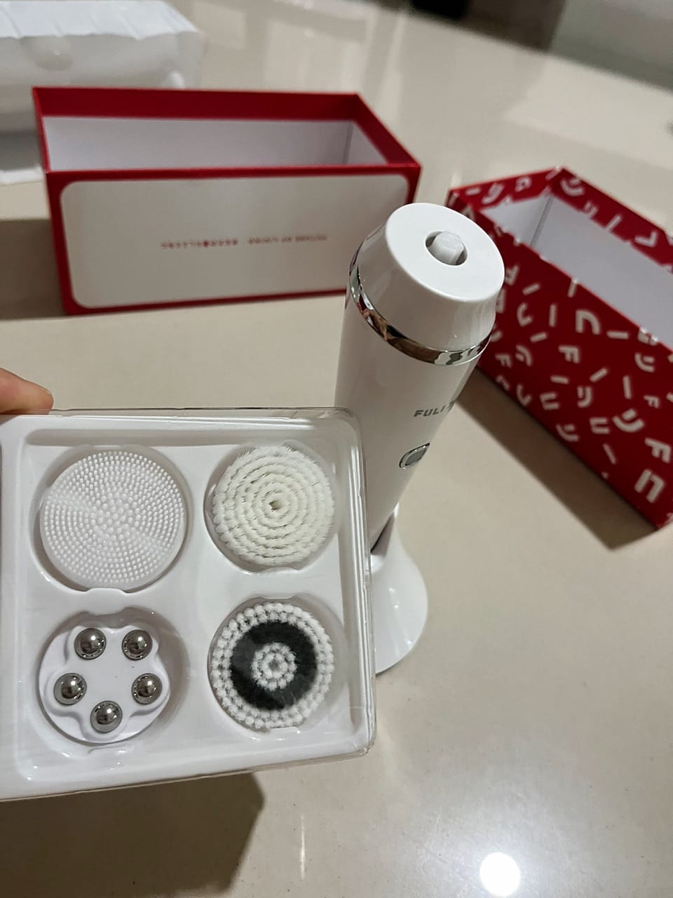 Customer photo review of เครื่องล้างหน้าไฟฟ้าโซนิค | FULI Sonic Facial SPA Cleansing Brush