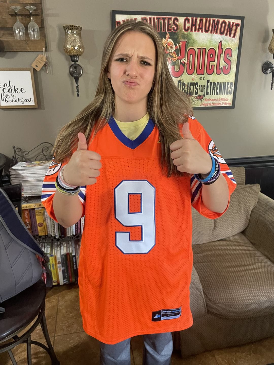 Customer photo review of Waterboy 'Bobby Boucher' Football Jersey