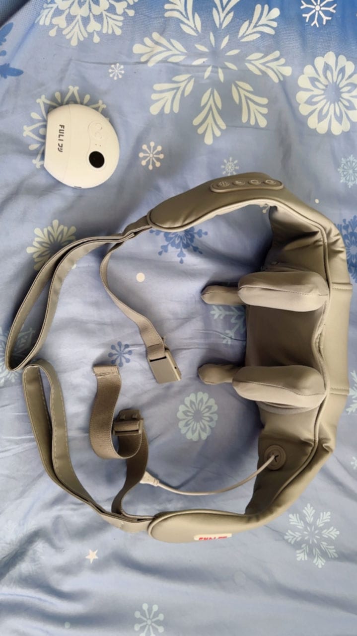 Customer photo review of เซตนวดคอบ่าไหล่ฟินสบายหน้า | FULI Neck and Shoulder Massager + FULI Natural Stone Electric Gua Sha