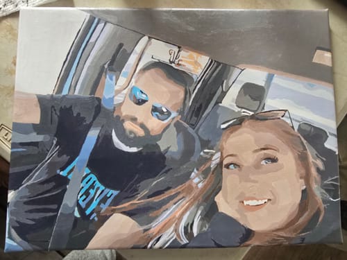 Customer photo review of Custom Paint By Numbers Kit - Upload Your Photo - Brush Set Included