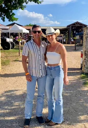 Customer photo review of Men's 70s White Retro Button Up Short Sleeve Cotton Shirts
