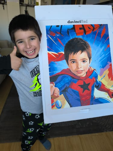 Customer photo review of "Galactic Guardian" Paint by Numbers Kit