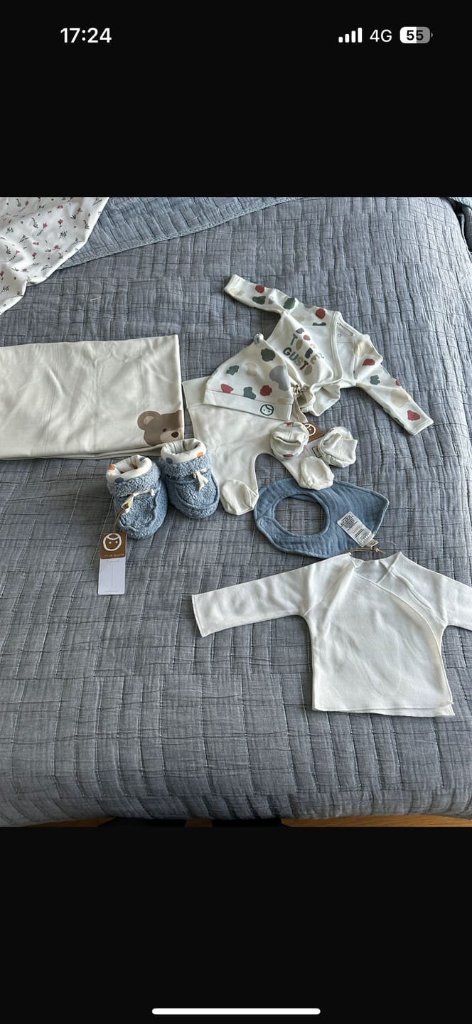 Customer photo review of Organik Pamuk 5'li Animal Desenli Hastane Çıkış Seti