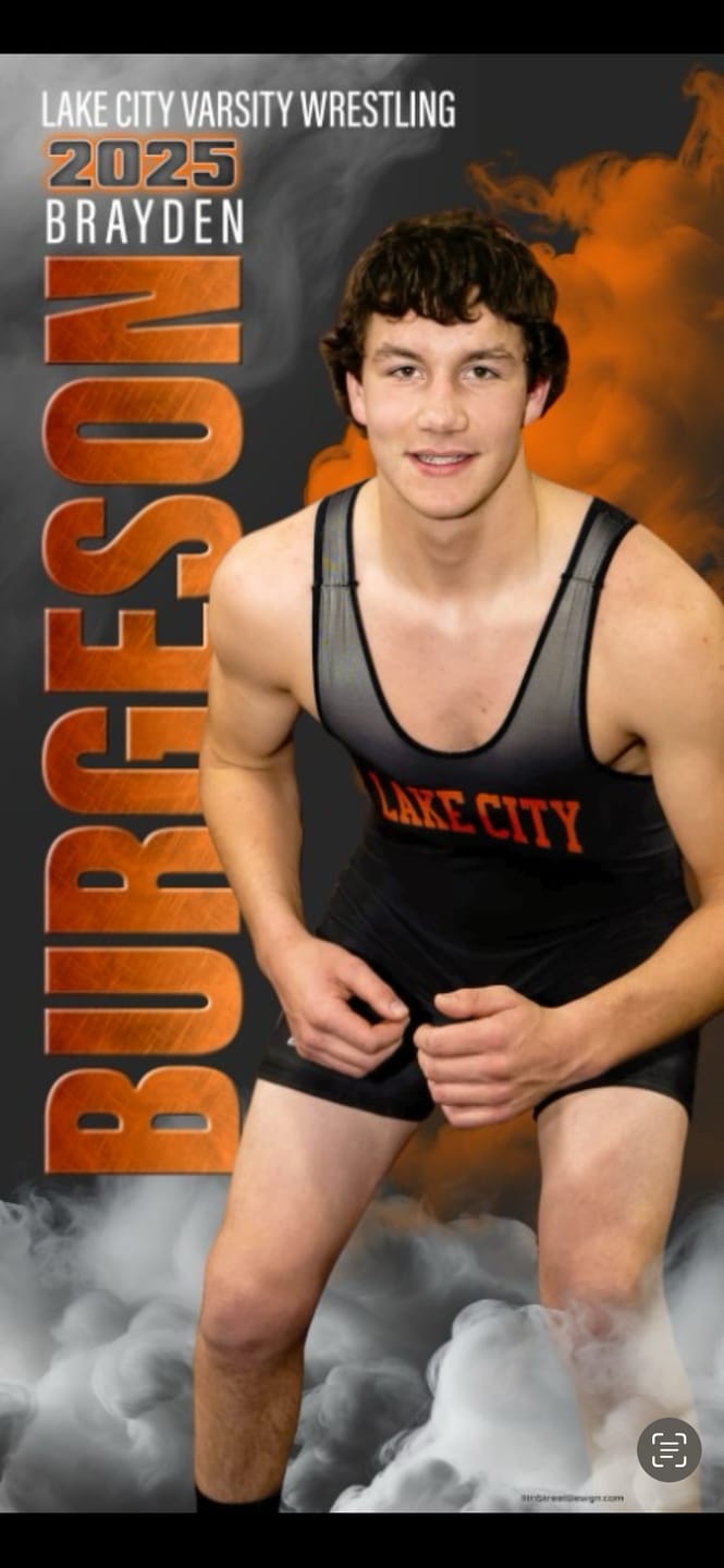 Customer photo review of Custom Sports Banner - Sports Legends Wrestling