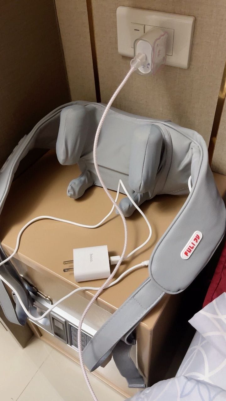 Customer photo review of เซตนวดคอบ่าไหล่ฟินสบายหน้า | FULI Neck and Shoulder Massager + FULI Natural Stone Electric Gua Sha