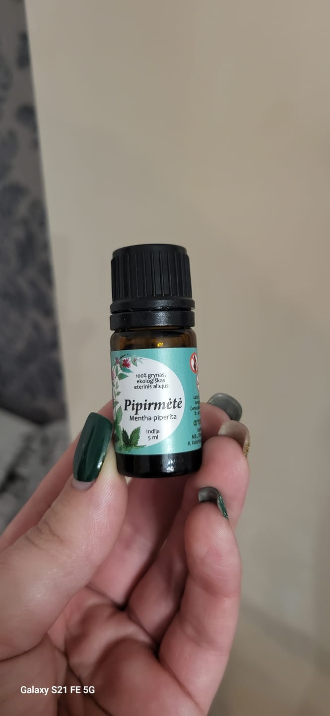 Customer photo review of Pipirmėčių eterinis aliejus