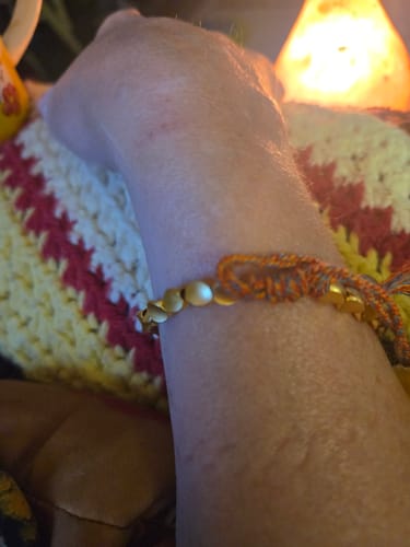 Customer photo review of Tibetan Bracelet of Fortune