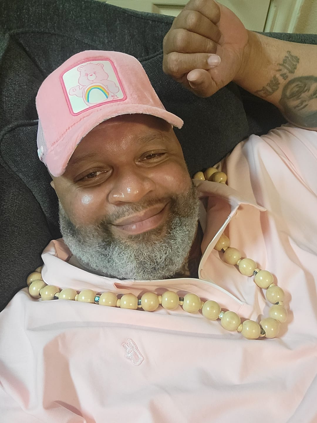Customer photo review of OVERLORD X Care Bears:  Cheer Bear Trucker Cap