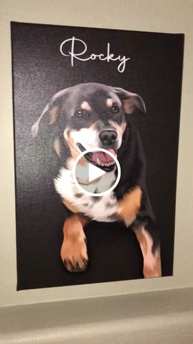 Customer video review of Pet Art Canvas Wrap