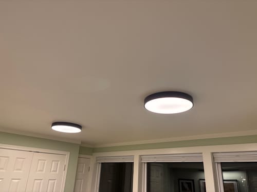 Customer photo review of Minimalist LED Drum Flush Mount Ceiling Light