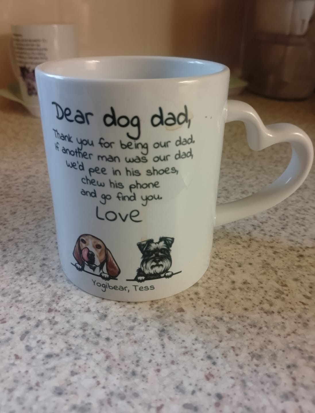 Customer photo review of Dear Dog Parent - Personalised Mug