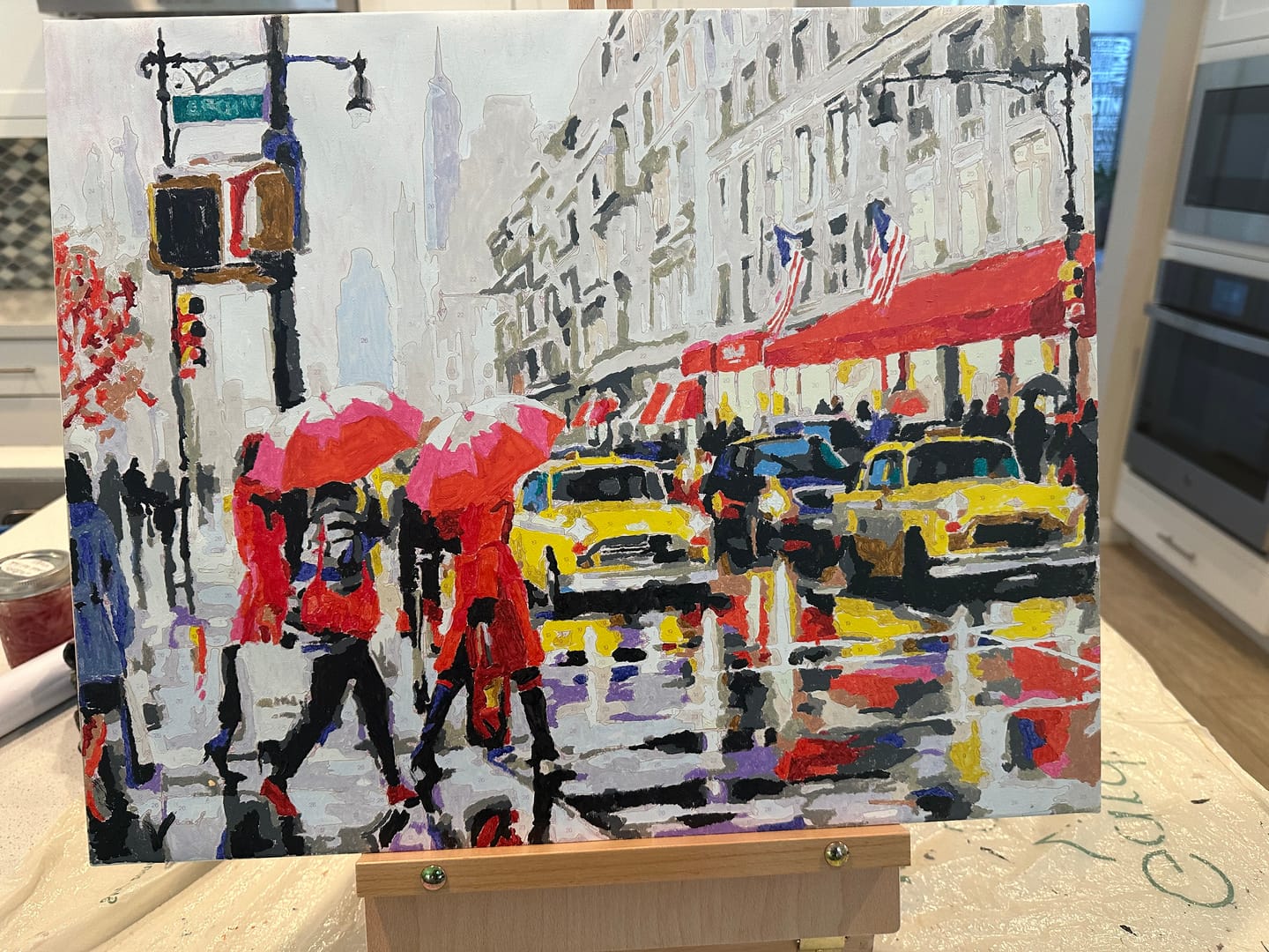 Customer photo review of New York Shoppers - Paint by Numbers