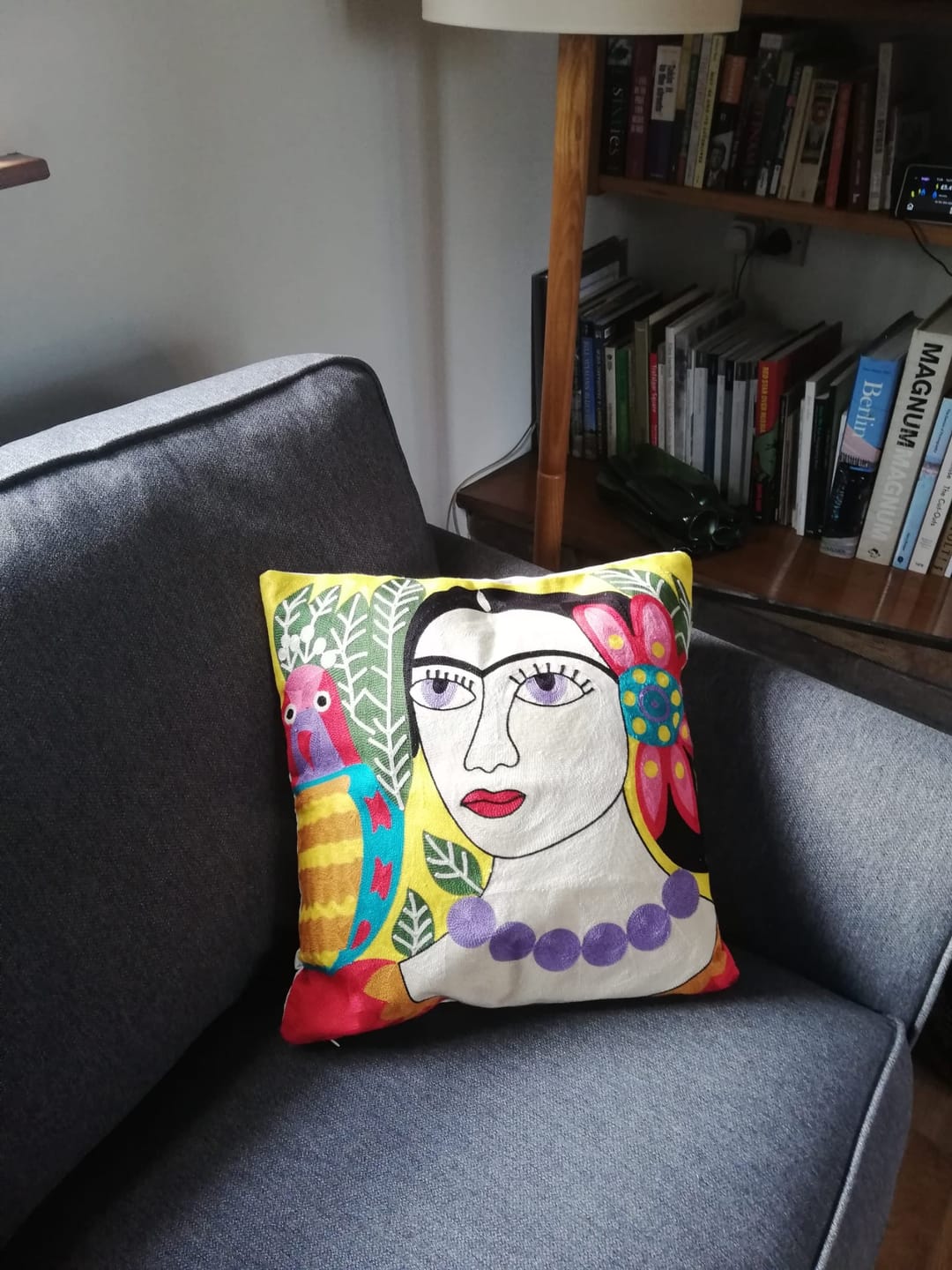Customer photo review of Frida Kahlo Embroidery pillow Cases