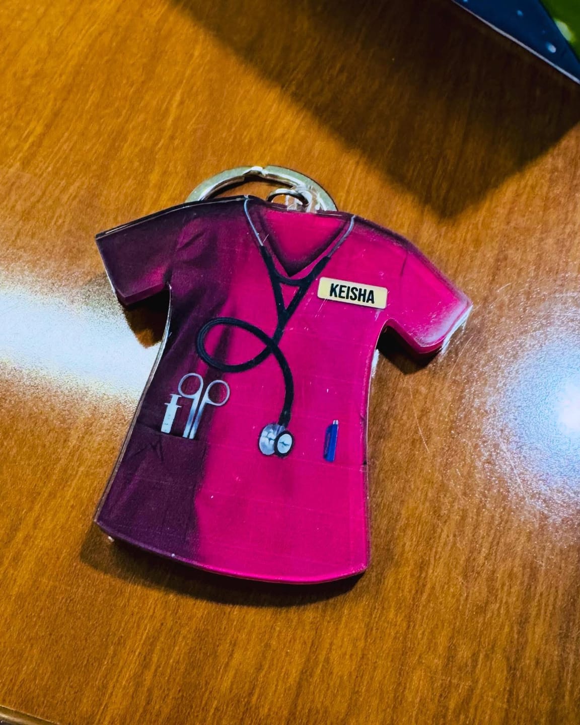 Customer photo review of Personalized Nurse Scrubs - Gift for Nurse Ornament