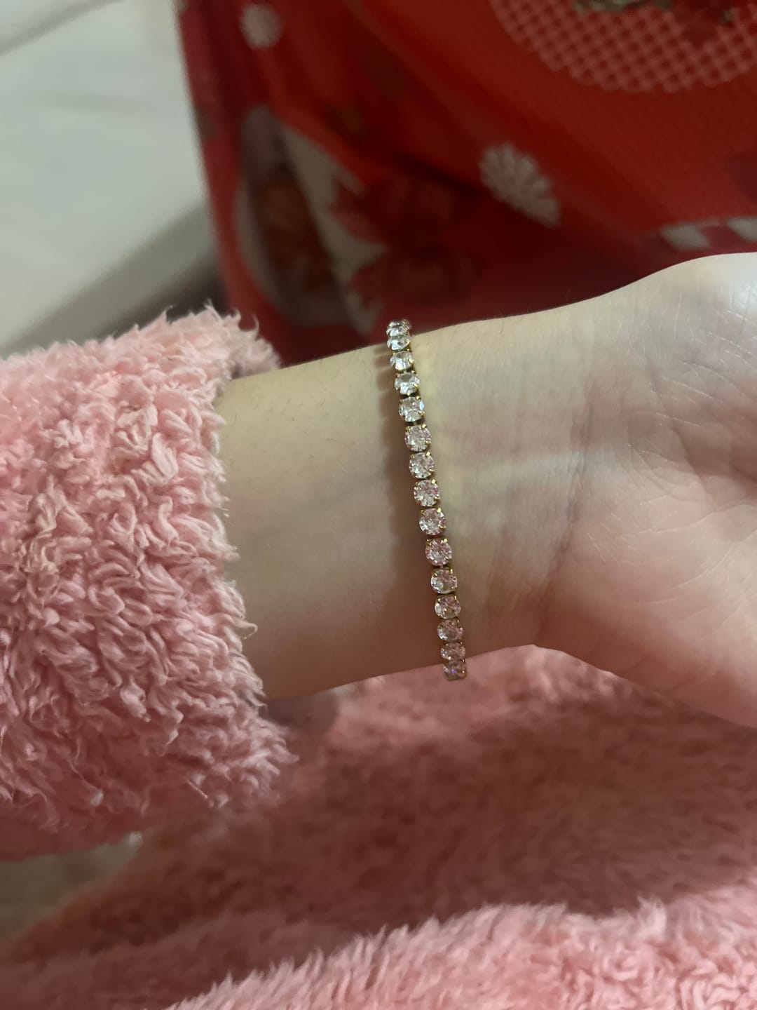 Customer photo review of Bratara Tennis Gold, 4mm