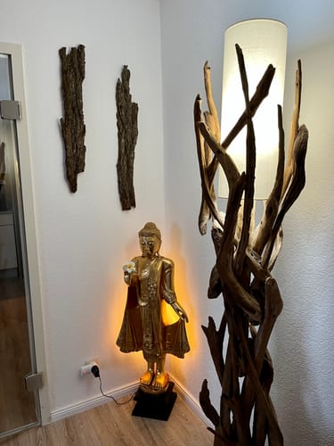 Customer photo review of Treibholz Stehlampe VILLA Lampenschirm Natur