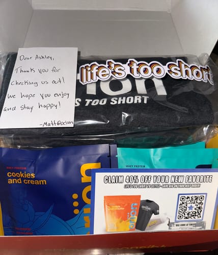 Customer photo review of Kickstarter Kit - Loaded Protein + Gifts