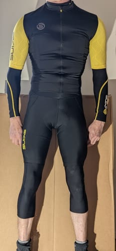 Customer photo review of SKINS CYCLE MEN'S THERMAL BIB SHORTS BLACK