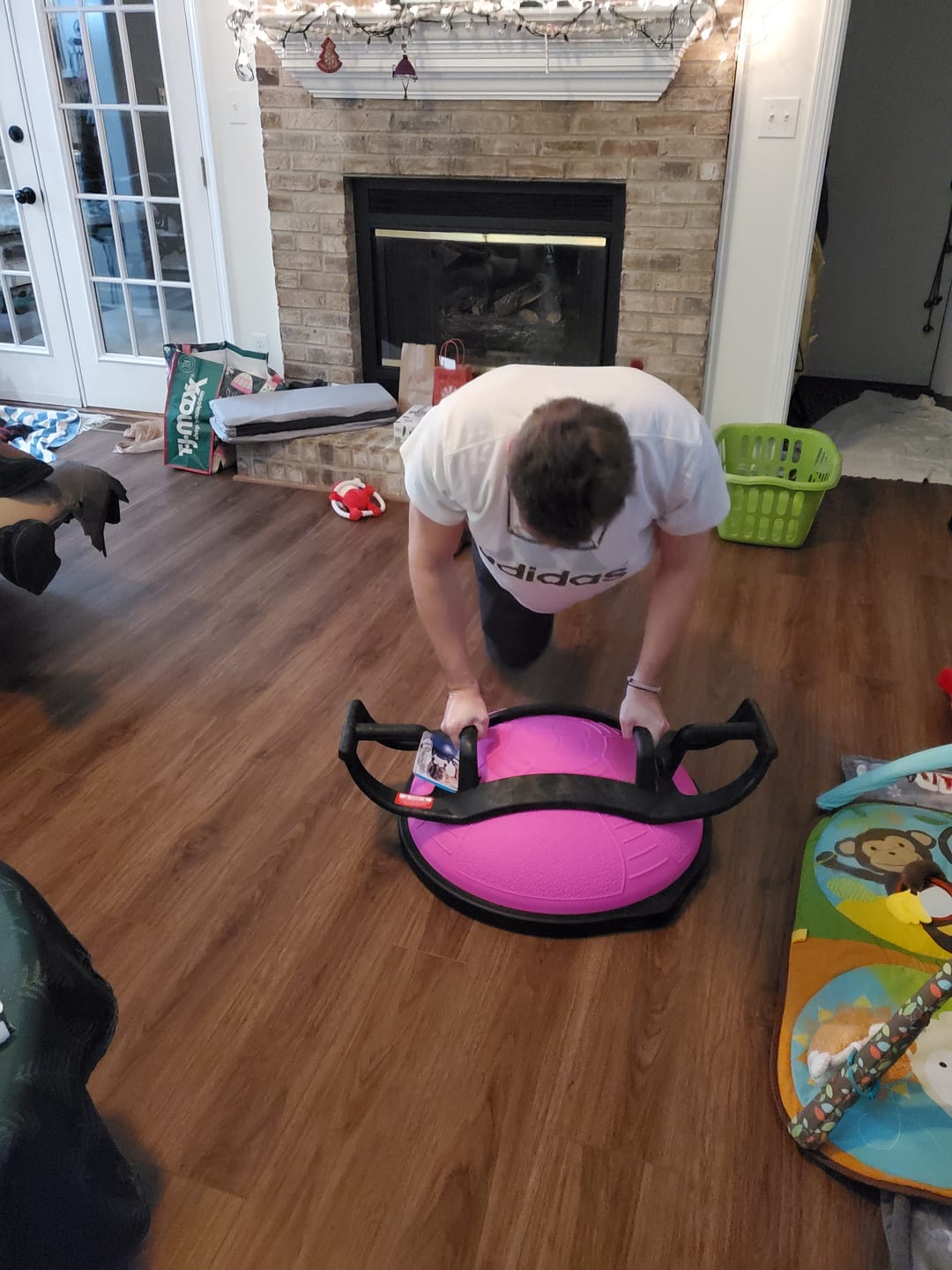 Customer photo review of Limited Edition Pink BOSU® NexGen™ Home Balance Trainer