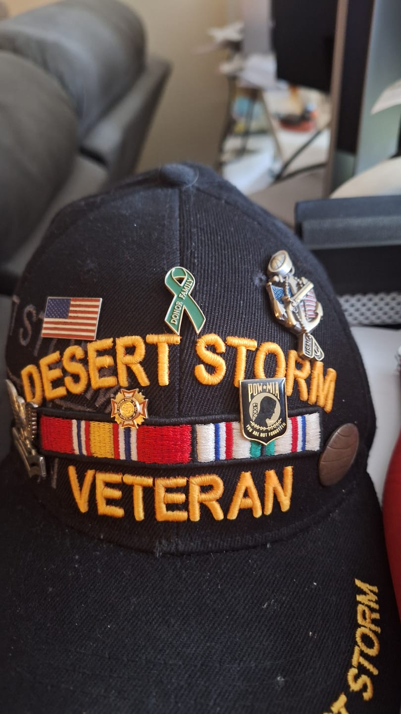Customer photo review of US Navy Veteran Pin
