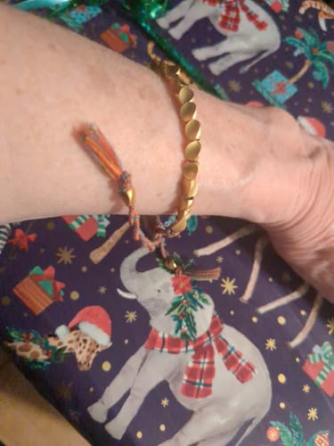 Customer photo review of Tibetan Bracelet of Fortune