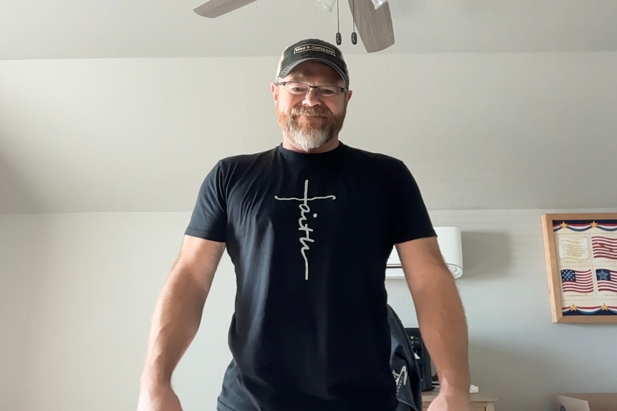 Customer photo review of Faith Cross Tee