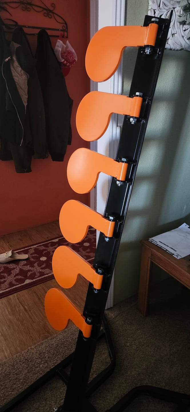 Customer photo review of 6" x 3/8" AR500 Steel Target Dueling Tree Stand