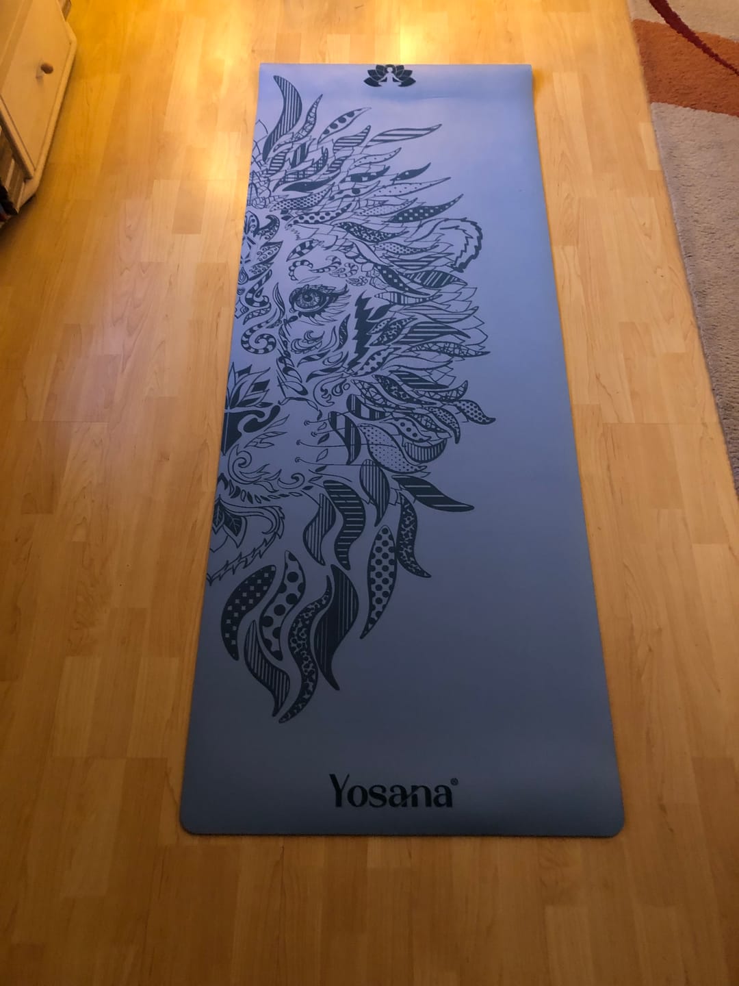 Customer photo review of Yogamatte Studioline Ultra-Grip "Blue Lion" inkl. Tragegurt