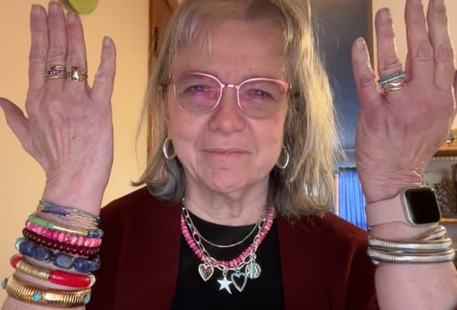 Customer photo review of Nori Seed Bead Necklace