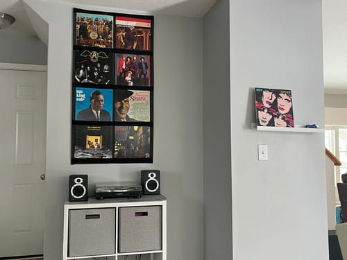 Customer photo review of 12" Vinyl Record Display Frame - LP Wall Storage